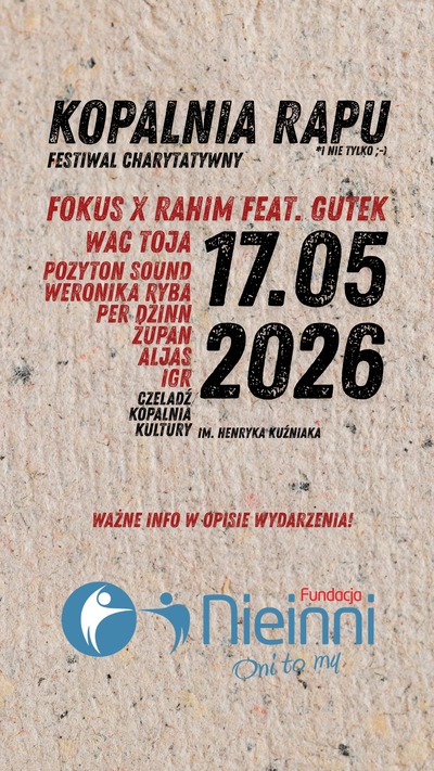 Plakat wydarzenia: Kopalnia Rapu dla widzów16+ 